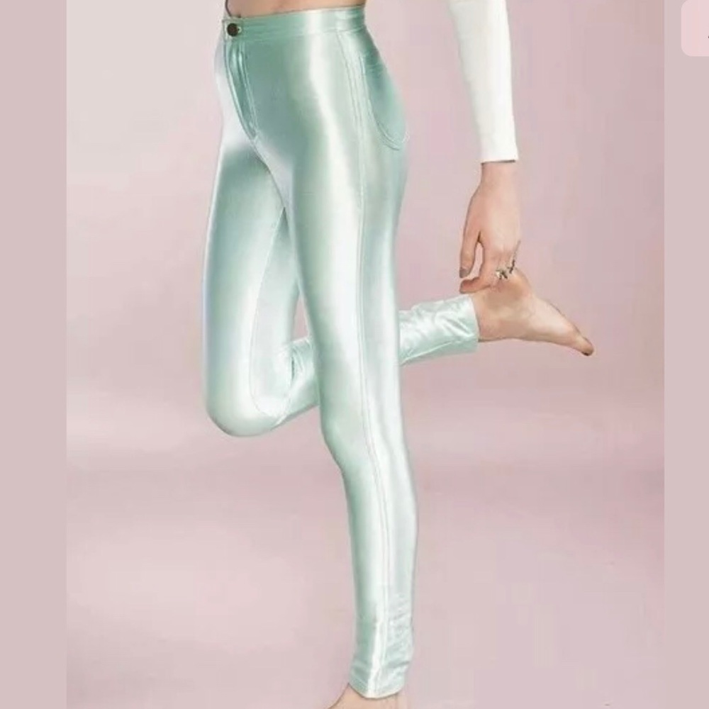 American Apparel Mint Green Disco Pants